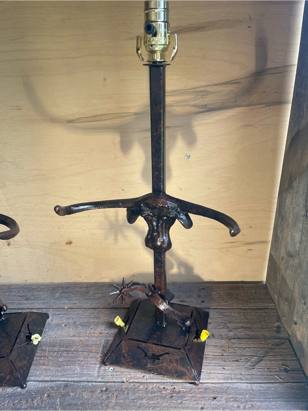Hand made Western table lamp